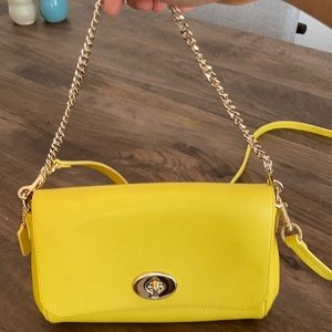 Coach Ruby Bright Yellow Shoulder Bag NWOT
